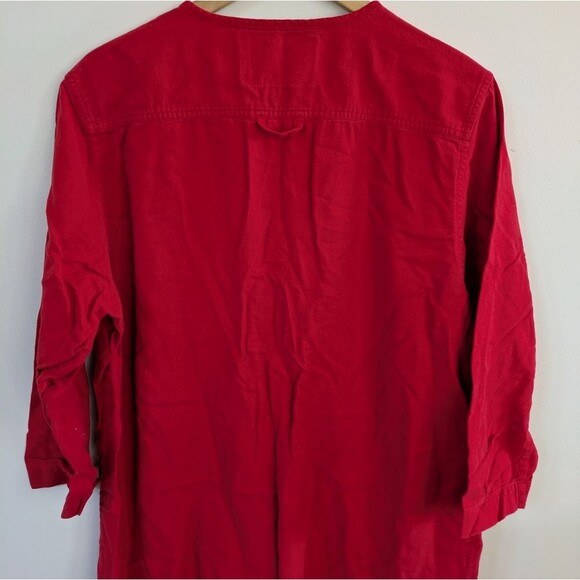 Vintage Victorias Secret Authentic Country Cottons Flannel Red Button-Up Nightie - Picture 10 of 10